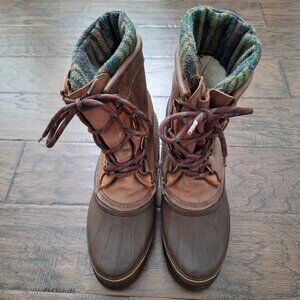 Sorel Leather and Rubber Boots with Liner